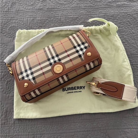 Burberry Tan and Brown Crossbody Bag
